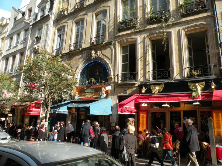  façades d'immeubles de la rue de la Harpe